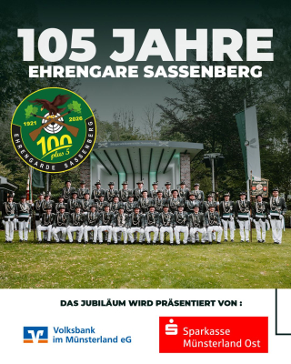 Ehrengarde Sassenberg feiert 105-jähriges Jubiläum beim Schützenfest